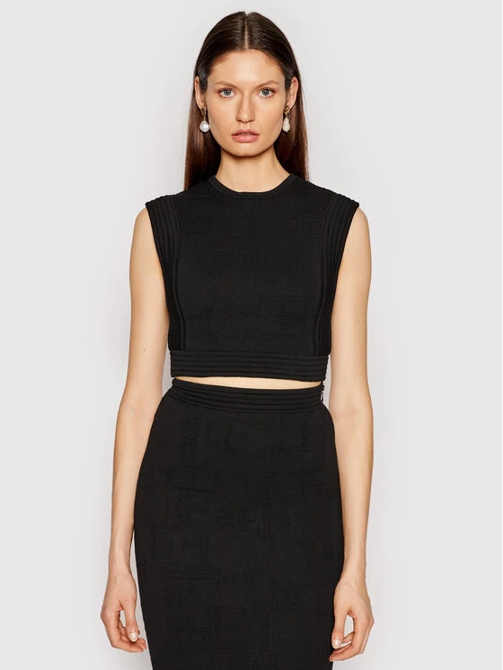 Elisabetta Franchi Γυναίκες Μπλουζάκια Μπλουζάκι TK-27Q-11E2-V340 Μαύρο Slim Fit 1 Elisabetta Franchi Γυναίκες Μπλουζάκια Μπλουζάκι TK-27Q-11E2-V340 Μαύρο Slim Fit