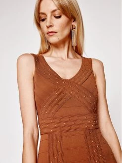 Elisabetta Franchi Γυναίκες Κοκτέιλ Φορέματα Φόρεμα κοκτέιλ AM-72S-11E2-V520 Καφέ Slim Fit -Elisabetta Franchi Εκπτώσεις unnamed file 1523