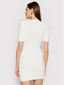 Elisabetta Franchi Γυναίκες Πλεκτά Φορέματα Φόρεμα υφασμάτινο AM-05S-11E2-V440 Λευκό Slim Fit -Elisabetta Franchi Εκπτώσεις unnamed file 1527