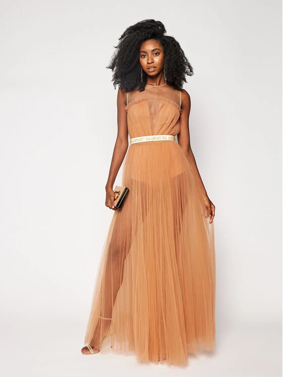 Elisabetta Franchi Γυναίκες Βραδινά Φορέματα Φόρεμα βραδινό AB-001-06E2-V769 Ροζ Waisted Fit 2 Elisabetta Franchi Γυναίκες Βραδινά Φορέματα Φόρεμα βραδινό AB-001-06E2-V769 Ροζ Waisted Fit - Image 2