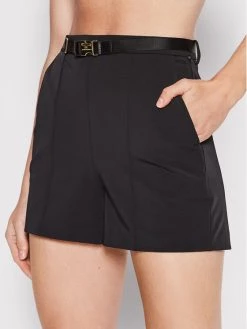 Elisabetta Franchi Γυναίκες Υφασμάτινα Σορτς Σορτς υφασμάτινο SH-017-22E2-V240 Μαύρο Regular Fit