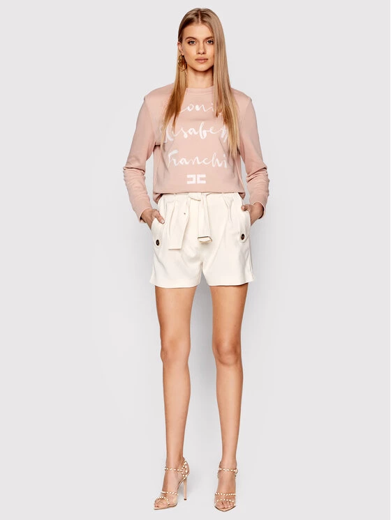 Elisabetta Franchi Γυναίκες Υφασμάτινα Σορτς Σορτς υφασμάτινο SH-008-21E-V300 Μπεζ Regular Fit 2 Elisabetta Franchi Γυναίκες Υφασμάτινα Σορτς Σορτς υφασμάτινο SH-008-21E-V300 Μπεζ Regular Fit - Image 2