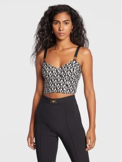 Elisabetta Franchi Γυναίκες Tops Τοπ TO-034-26E2-V260 Μαύρο Slim Fit