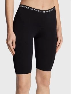 Elisabetta Franchi Γυναίκες Αθλητικά Σορτς Σορτς ποδηλασίας KS-05B-26E2-V210 Μαύρο Slim Fit