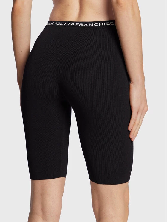 Elisabetta Franchi Γυναίκες Αθλητικά Σορτς Σορτς ποδηλασίας KS-05B-26E2-V210 Μαύρο Slim Fit 3 Elisabetta Franchi Γυναίκες Αθλητικά Σορτς Σορτς ποδηλασίας KS-05B-26E2-V210 Μαύρο Slim Fit - Image 3