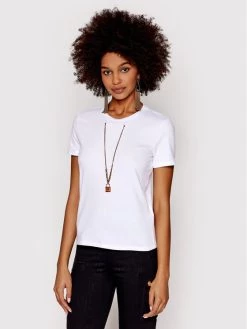 Elisabetta Franchi Γυναίκες T-shirts T-Shirt MA-013-21E2-V175 Λευκό Regular Fit