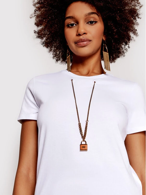 Elisabetta Franchi Γυναίκες T-shirts T-Shirt MA-013-21E2-V175 Λευκό Regular Fit 4 Elisabetta Franchi Γυναίκες T-shirts T-Shirt MA-013-21E2-V175 Λευκό Regular Fit - Image 4