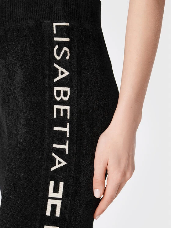 Elisabetta Franchi Γυναίκες Παντελόνια Φόρμας Παντελόνι φόρμας KP-26S-26E2-V360 Μαύρο Regular Fit 4 Elisabetta Franchi Γυναίκες Παντελόνια Φόρμας Παντελόνι φόρμας KP-26S-26E2-V360 Μαύρο Regular Fit - Image 4