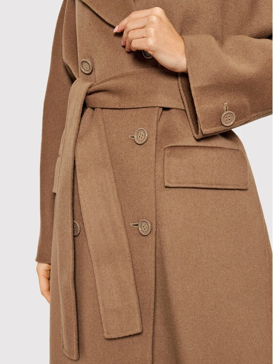 Elisabetta Franchi Γυναίκες Μεταβατικά Παλτά Μάλλινο παλτό CP-33W-16E2-V770 Καφέ Regular Fit 4 Elisabetta Franchi Γυναίκες Μεταβατικά Παλτά Μάλλινο παλτό CP-33W-16E2-V770 Καφέ Regular Fit - Image 4