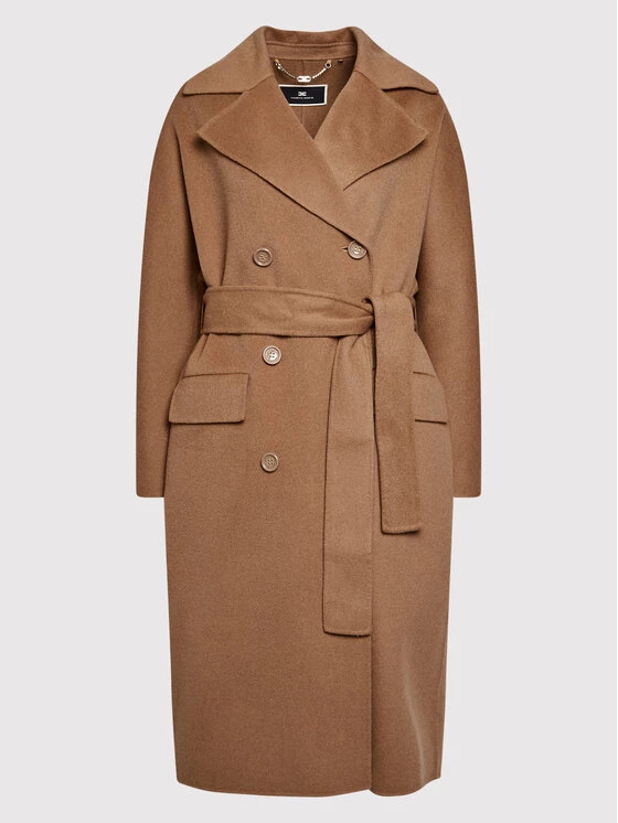 Elisabetta Franchi Γυναίκες Μεταβατικά Παλτά Μάλλινο παλτό CP-33W-16E2-V770 Καφέ Regular Fit 6 Elisabetta Franchi Γυναίκες Μεταβατικά Παλτά Μάλλινο παλτό CP-33W-16E2-V770 Καφέ Regular Fit - Image 6