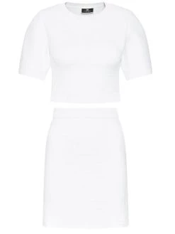 Elisabetta Franchi Γυναίκες Μπλουζάκια Σετ μπλουζάκι και φούστα KC-17Q-11E2-V540 Λευκό Slim Fit 10 Elisabetta Franchi Γυναίκες Μπλουζάκια Σετ μπλουζάκι και φούστα KC-17Q-11E2-V540 Λευκό Slim Fit -Elisabetta Franchi Εκπτώσεις unnamed file 1771