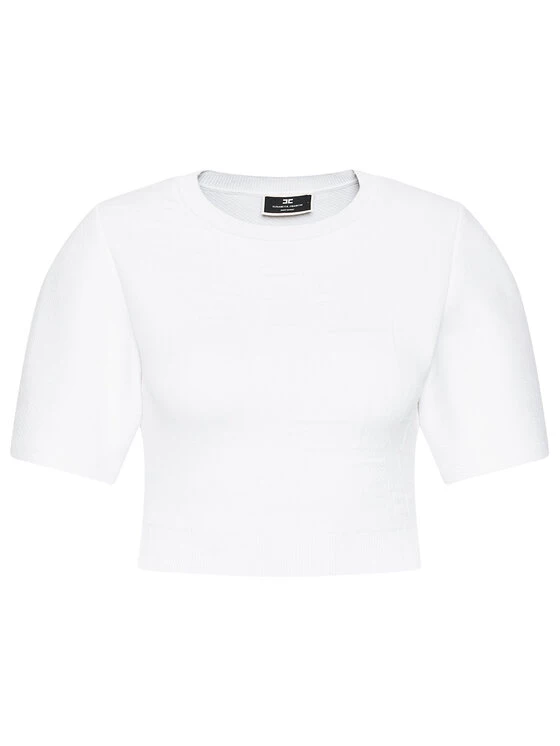 Elisabetta Franchi Γυναίκες Μπλουζάκια Σετ μπλουζάκι και φούστα KC-17Q-11E2-V540 Λευκό Slim Fit 6 Elisabetta Franchi Γυναίκες Μπλουζάκια Σετ μπλουζάκι και φούστα KC-17Q-11E2-V540 Λευκό Slim Fit - Image 6