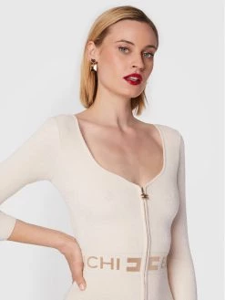 Elisabetta Franchi Γυναίκες Πλεκτά Φορέματα Φόρεμα υφασμάτινο AM-37S-26E2-V370 Μπεζ Slim Fit -Elisabetta Franchi Εκπτώσεις unnamed file 206