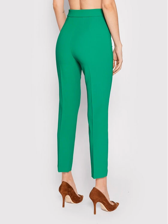 Elisabetta Franchi Γυναίκες Υφασμάτινα Παντελόνια Παντελόνι υφασμάτινο PA-023-26E2-V250 Πράσινο Slim Fit 3 Elisabetta Franchi Γυναίκες Υφασμάτινα Παντελόνια Παντελόνι υφασμάτινο PA-023-26E2-V250 Πράσινο Slim Fit - Image 3