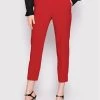 Elisabetta Franchi Γυναίκες Παντελόνια Chinos Παντελόνι Chino PA-015-26E2-V250 Κόκκινο Slim Fit