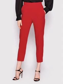 Elisabetta Franchi Γυναίκες Παντελόνια Chinos Παντελόνι Chino PA-015-26E2-V250 Κόκκινο Slim Fit