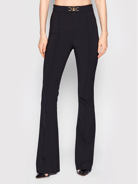 Elisabetta Franchi Γυναίκες Υφασμάτινα Παντελόνια Παντελόνι υφασμάτινο PA-021-26E2-V270 Μαύρο Regular Fit 1 Elisabetta Franchi Γυναίκες Υφασμάτινα Παντελόνια Παντελόνι υφασμάτινο PA-021-26E2-V270 Μαύρο Regular Fit