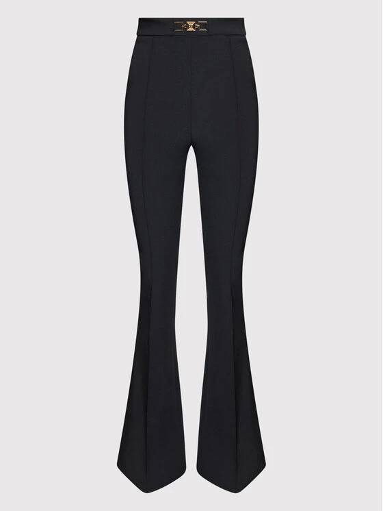 Elisabetta Franchi Γυναίκες Υφασμάτινα Παντελόνια Παντελόνι υφασμάτινο PA-021-26E2-V270 Μαύρο Regular Fit 5 Elisabetta Franchi Γυναίκες Υφασμάτινα Παντελόνια Παντελόνι υφασμάτινο PA-021-26E2-V270 Μαύρο Regular Fit - Image 5