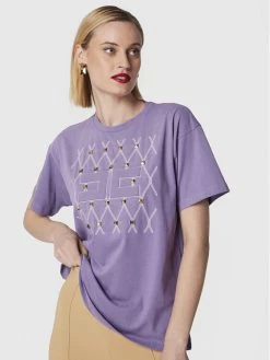 Elisabetta Franchi Γυναίκες T-shirts T-Shirt MA-018-26E2-V190 Μωβ Regular Fit -Elisabetta Franchi Εκπτώσεις unnamed file 2091