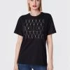 Elisabetta Franchi Γυναίκες T-shirts T-Shirt MA-018-26E2-V190 Μαύρο Regular Fit