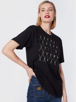 Elisabetta Franchi Γυναίκες T-shirts T-Shirt MA-018-26E2-V190 Μαύρο Regular Fit -Elisabetta Franchi Εκπτώσεις unnamed file 2096