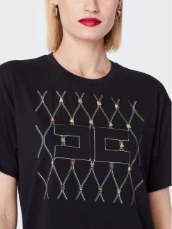 Elisabetta Franchi Γυναίκες T-shirts T-Shirt MA-018-26E2-V190 Μαύρο Regular Fit -Elisabetta Franchi Εκπτώσεις unnamed file 2097
