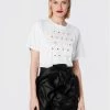 Elisabetta Franchi Γυναίκες T-shirts T-Shirt MA-018-26E2-V190 Λευκό Regular Fit