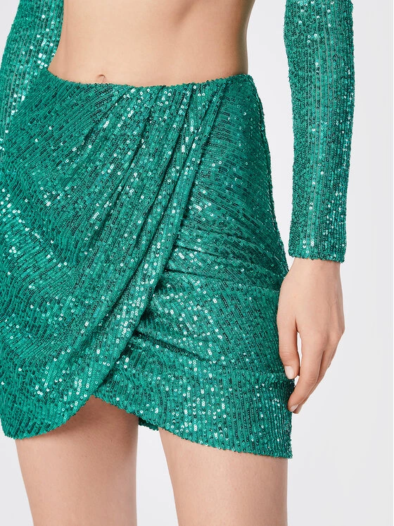 Elisabetta Franchi Γυναίκες Μπλουζάκια Σετ μπλουζάκι και φούστα TG-002-27E2-V500 Πράσινο Slim Fit 6 Elisabetta Franchi Γυναίκες Μπλουζάκια Σετ μπλουζάκι και φούστα TG-002-27E2-V500 Πράσινο Slim Fit - Image 6