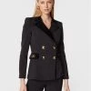 Elisabetta Franchi Γυναίκες Σακάκια & Μπλέιζερ Μπλέιζερ GI-051-27E2-V600 Μαύρο Slim Fit