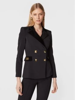 Elisabetta Franchi Γυναίκες Σακάκια & Μπλέιζερ Μπλέιζερ GI-051-27E2-V600 Μαύρο Slim Fit
