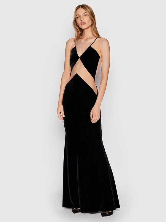 Elisabetta Franchi Γυναίκες Βραδινά Φορέματα Φόρεμα βραδινό AB-241-27E2-V460 Μαύρο Slim Fit 2 Elisabetta Franchi Γυναίκες Βραδινά Φορέματα Φόρεμα βραδινό AB-241-27E2-V460 Μαύρο Slim Fit - Image 2