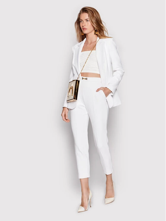 Elisabetta Franchi Γυναίκες Tops Τοπ TK-41B-22E2-V160 Λευκό Slim Fit 2 Elisabetta Franchi Γυναίκες Tops Τοπ TK-41B-22E2-V160 Λευκό Slim Fit - Image 2