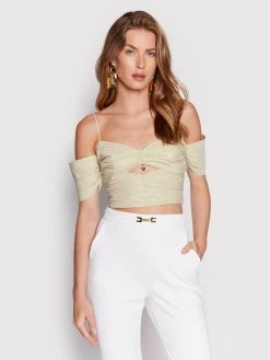 Elisabetta Franchi Γυναίκες Μπλουζάκια Μπλουζάκι TO-015-22E2-V210 Μπεζ Regular Fit