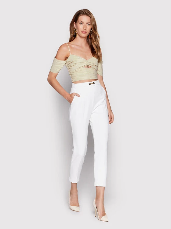 Elisabetta Franchi Γυναίκες Μπλουζάκια Μπλουζάκι TO-015-22E2-V210 Μπεζ Regular Fit 2 Elisabetta Franchi Γυναίκες Μπλουζάκια Μπλουζάκι TO-015-22E2-V210 Μπεζ Regular Fit - Image 2