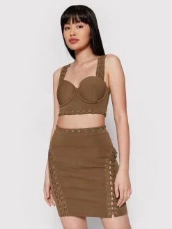 Elisabetta Franchi Γυναίκες Tops Τοπ TK-37B-22E2-V290 Καφέ Regular Fit