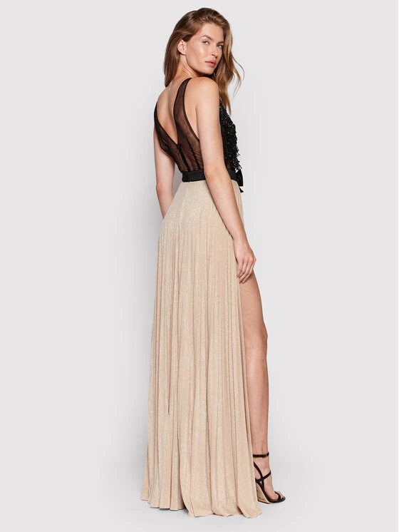 Elisabetta Franchi Γυναίκες Βραδινά Φορέματα Φόρεμα βραδινό AB-102-22E2-V660 Μπεζ Regular Fit 3 Elisabetta Franchi Γυναίκες Βραδινά Φορέματα Φόρεμα βραδινό AB-102-22E2-V660 Μπεζ Regular Fit - Image 3