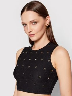 Elisabetta Franchi Γυναίκες Tops Τοπ TK-44B-21E2-V250 Μαύρο Slim Fit -Elisabetta Franchi Εκπτώσεις unnamed file 2254