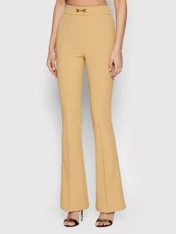 Elisabetta Franchi Γυναίκες Υφασμάτινα Παντελόνια Παντελόνι υφασμάτινο PA-011-21E2-V240 Μπεζ Regular Fit