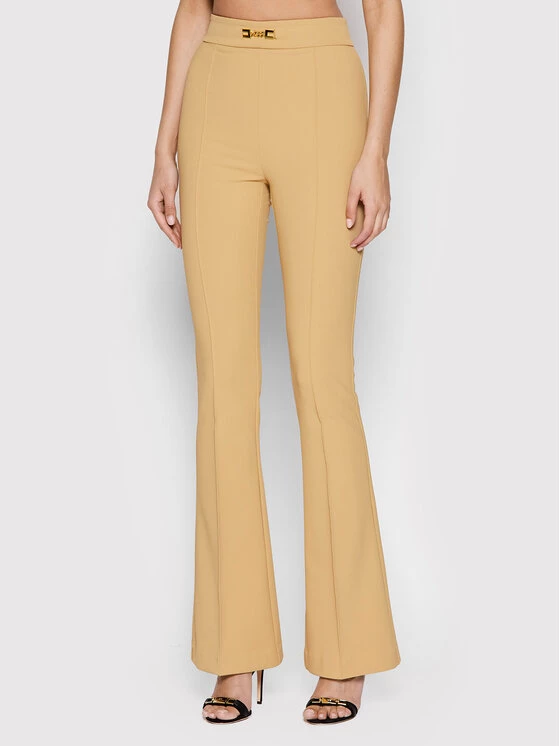 Elisabetta Franchi Γυναίκες Υφασμάτινα Παντελόνια Παντελόνι υφασμάτινο PA-011-21E2-V240 Μπεζ Regular Fit 1 Elisabetta Franchi Γυναίκες Υφασμάτινα Παντελόνια Παντελόνι υφασμάτινο PA-011-21E2-V240 Μπεζ Regular Fit