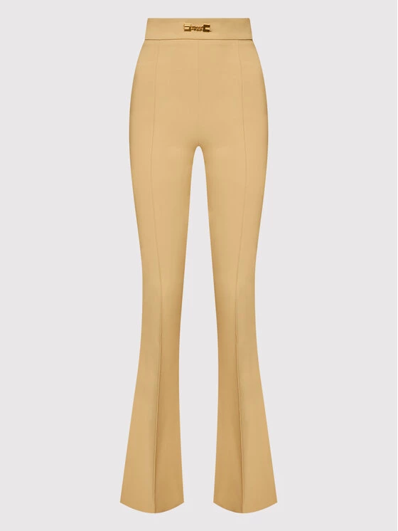 Elisabetta Franchi Γυναίκες Υφασμάτινα Παντελόνια Παντελόνι υφασμάτινο PA-011-21E2-V240 Μπεζ Regular Fit 5 Elisabetta Franchi Γυναίκες Υφασμάτινα Παντελόνια Παντελόνι υφασμάτινο PA-011-21E2-V240 Μπεζ Regular Fit - Image 5