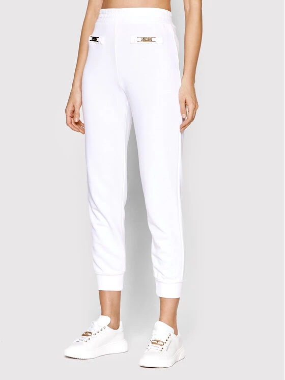 Elisabetta Franchi Γυναίκες Παντελόνια Φόρμας Παντελόνι φόρμας PA-004-21E2-V180 Λευκό Regular Fit 1 Elisabetta Franchi Γυναίκες Παντελόνια Φόρμας Παντελόνι φόρμας PA-004-21E2-V180 Λευκό Regular Fit