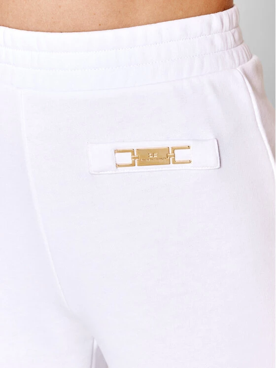 Elisabetta Franchi Γυναίκες Παντελόνια Φόρμας Παντελόνι φόρμας PA-004-21E2-V180 Λευκό Regular Fit 4 Elisabetta Franchi Γυναίκες Παντελόνια Φόρμας Παντελόνι φόρμας PA-004-21E2-V180 Λευκό Regular Fit - Image 4