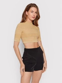 Elisabetta Franchi Γυναίκες Πουλόβερ MK-41B-22E2-V200 Μπεζ Slim Fit