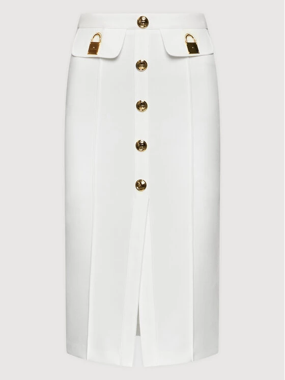 Elisabetta Franchi Γυναίκες Φούστες Pencil Φούστα Pencil GO-030-22E2-V380 Λευκό Slim Fit 5 Elisabetta Franchi Γυναίκες Φούστες Pencil Φούστα Pencil GO-030-22E2-V380 Λευκό Slim Fit - Image 5