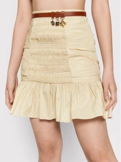 Elisabetta Franchi Γυναίκες Φούστα Mini GO-026-22E2-V300 Μπεζ Slim Fit