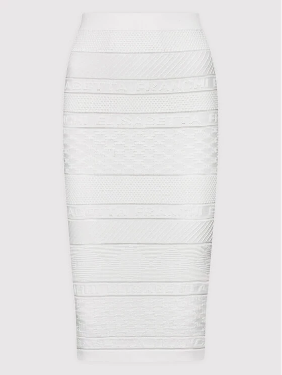 Elisabetta Franchi Γυναίκες Φούστες Pencil Φούστα Pencil GK-44B-22E2-V220 Λευκό Slim Fit 5 Elisabetta Franchi Γυναίκες Φούστες Pencil Φούστα Pencil GK-44B-22E2-V220 Λευκό Slim Fit - Image 5