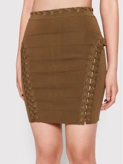Elisabetta Franchi Γυναίκες Φούστες Pencil Φούστα Pencil GK-39B-22E2-V370 Καφέ Slim Fit