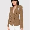 Elisabetta Franchi Γυναίκες Σακάκια & Μπλέιζερ Μπλέιζερ GI-010-22E2-V560 Καφέ Slim Fit