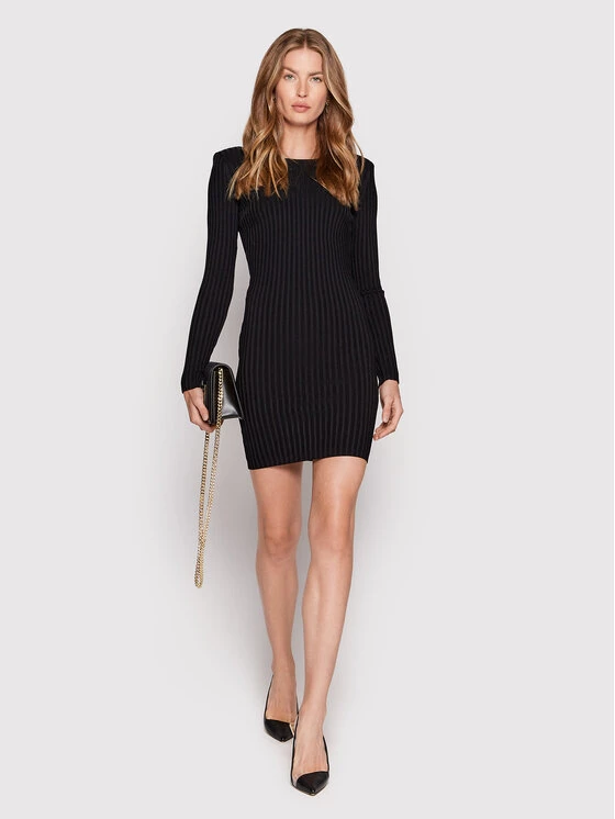 Elisabetta Franchi Γυναίκες Κοκτέιλ Φορέματα Φόρεμα κοκτέιλ AM-99G-22E2-V300 Μαύρο Slim Fit 2 Elisabetta Franchi Γυναίκες Κοκτέιλ Φορέματα Φόρεμα κοκτέιλ AM-99G-22E2-V300 Μαύρο Slim Fit - Image 2