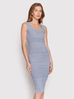 Elisabetta Franchi Γυναίκες Πλεκτά Φορέματα Φόρεμα υφασμάτινο AM-15B-22E2-V280 Μπλε Slim Fit